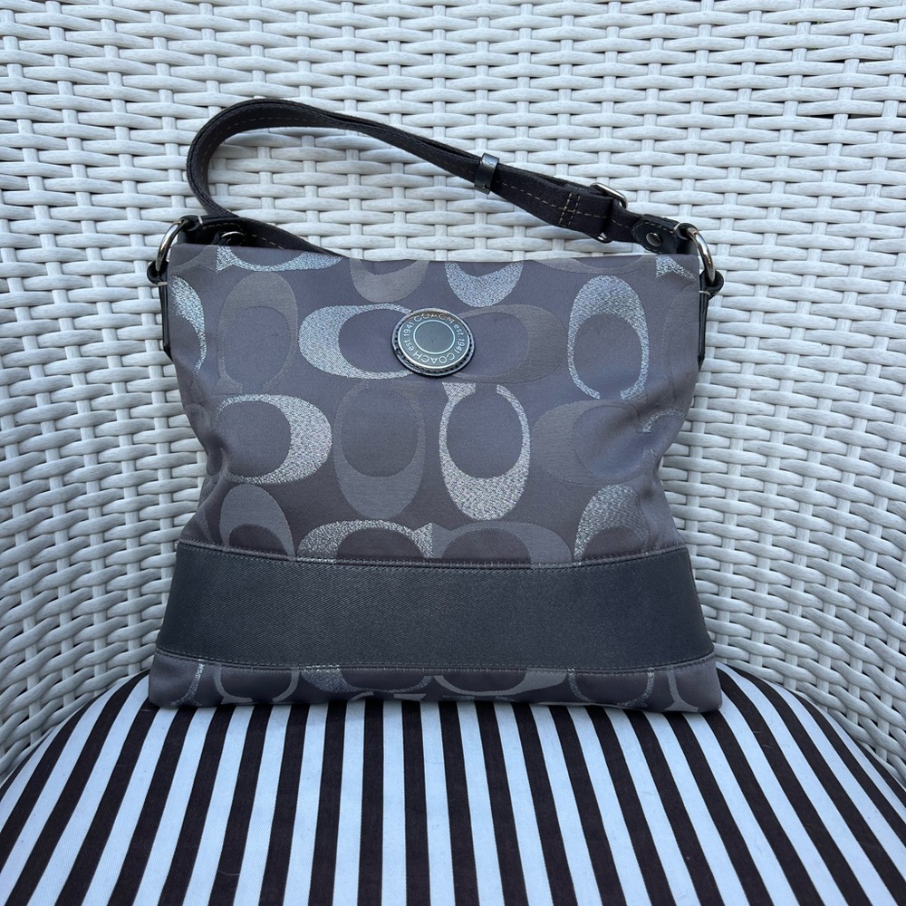 Coach Legacy Signature Stripe 3 Colors Metallic File Bag (F20430)